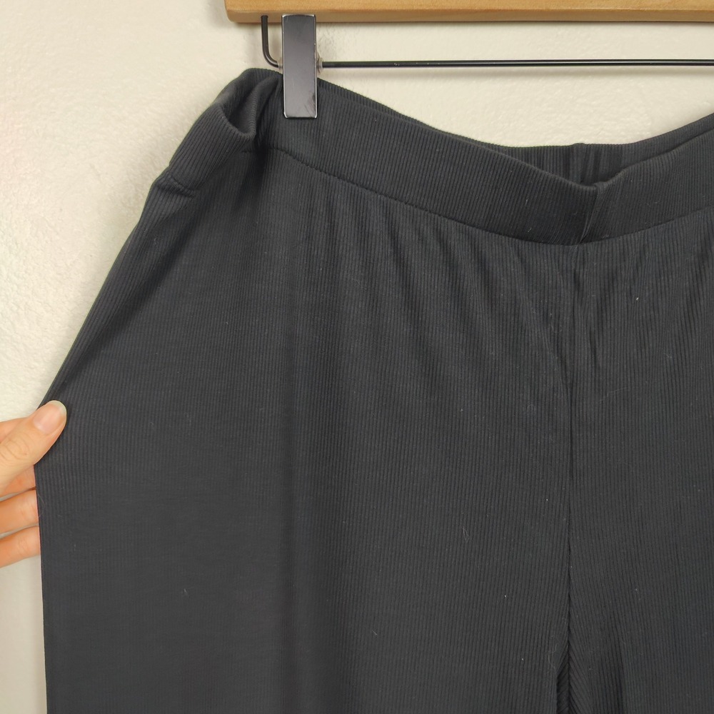 SKIMS Black Jersey Knit Wide- Leg Pants - Picture 3 of 9